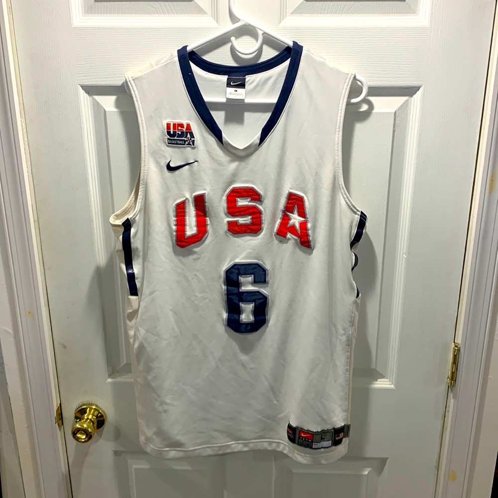LeBron James Team USA white ‘08 Jersey